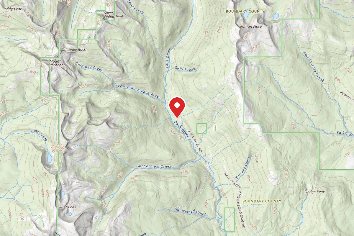 Idaho Panhandle Dispersed Campsite HEADWATERS PACK RIVER 06