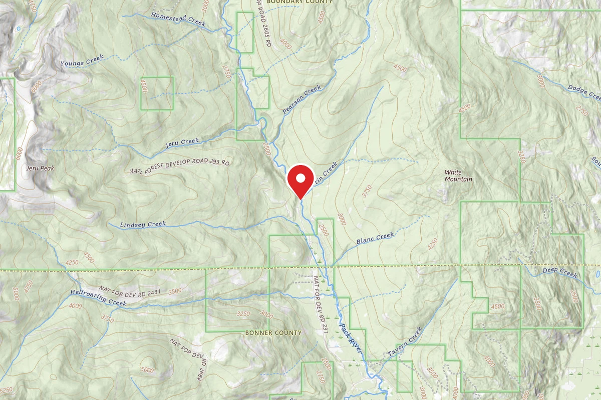 Idaho Panhandle Dispersed Campsite UPPERPACKRIVER02