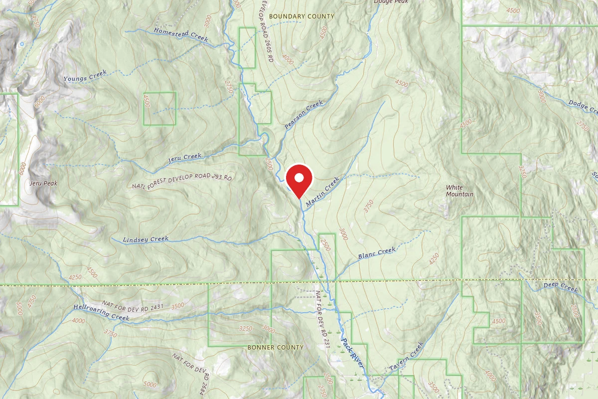 Idaho Panhandle Dispersed Campsite UPPERPACKRIVER03A