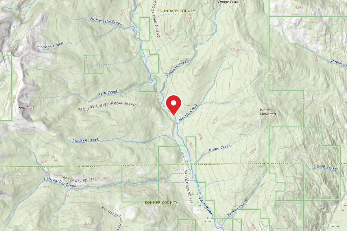 Idaho Panhandle Dispersed Campsite UPPERPACKRIVER03B
