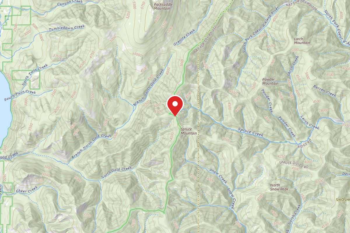 Idaho Panhandle Dispersed Campsite MM 20.6B