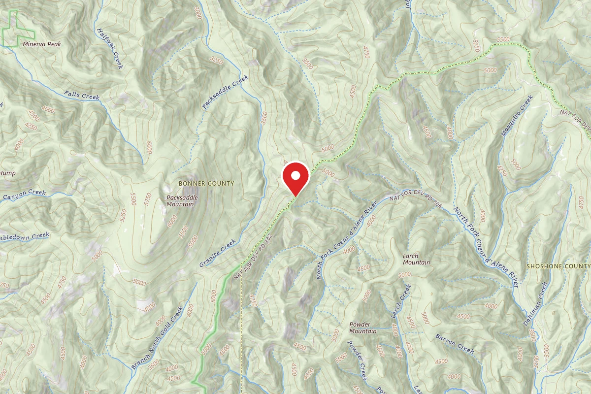 Idaho Panhandle Dispersed Campsite MM 24.5
