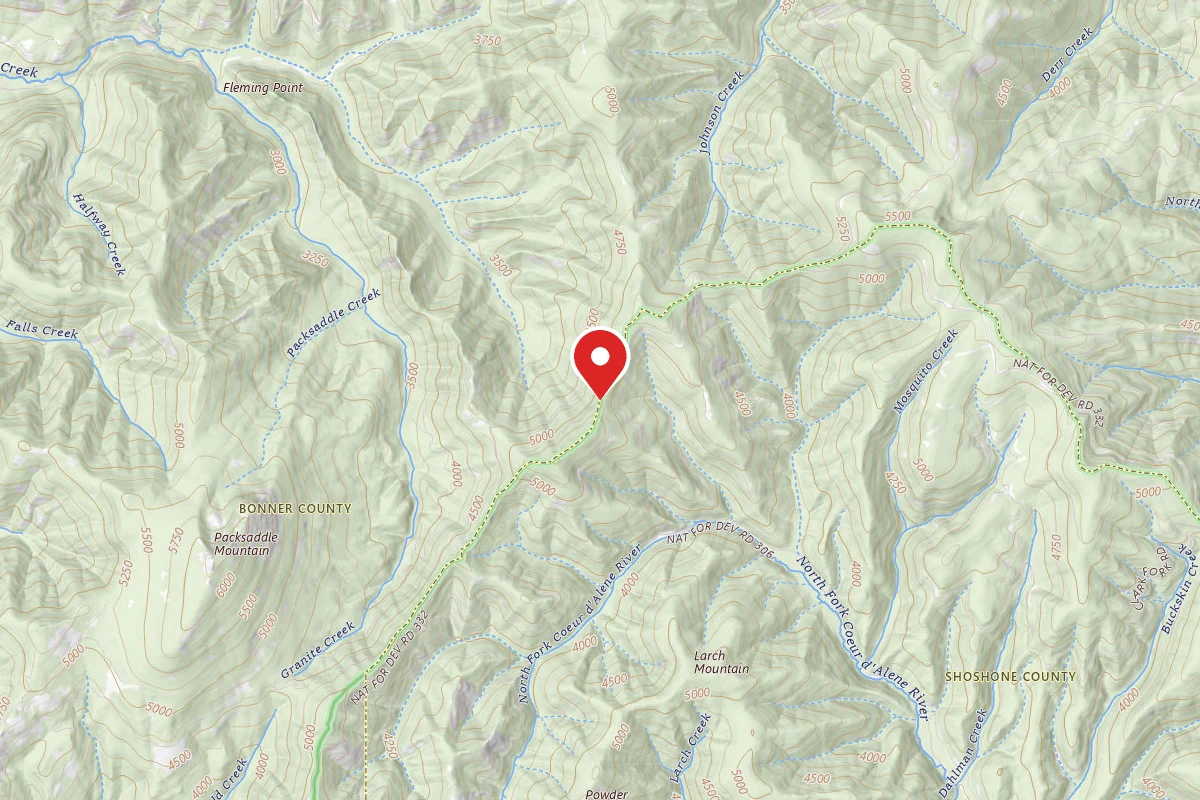 Idaho Panhandle Dispersed Campsite MM 26.5