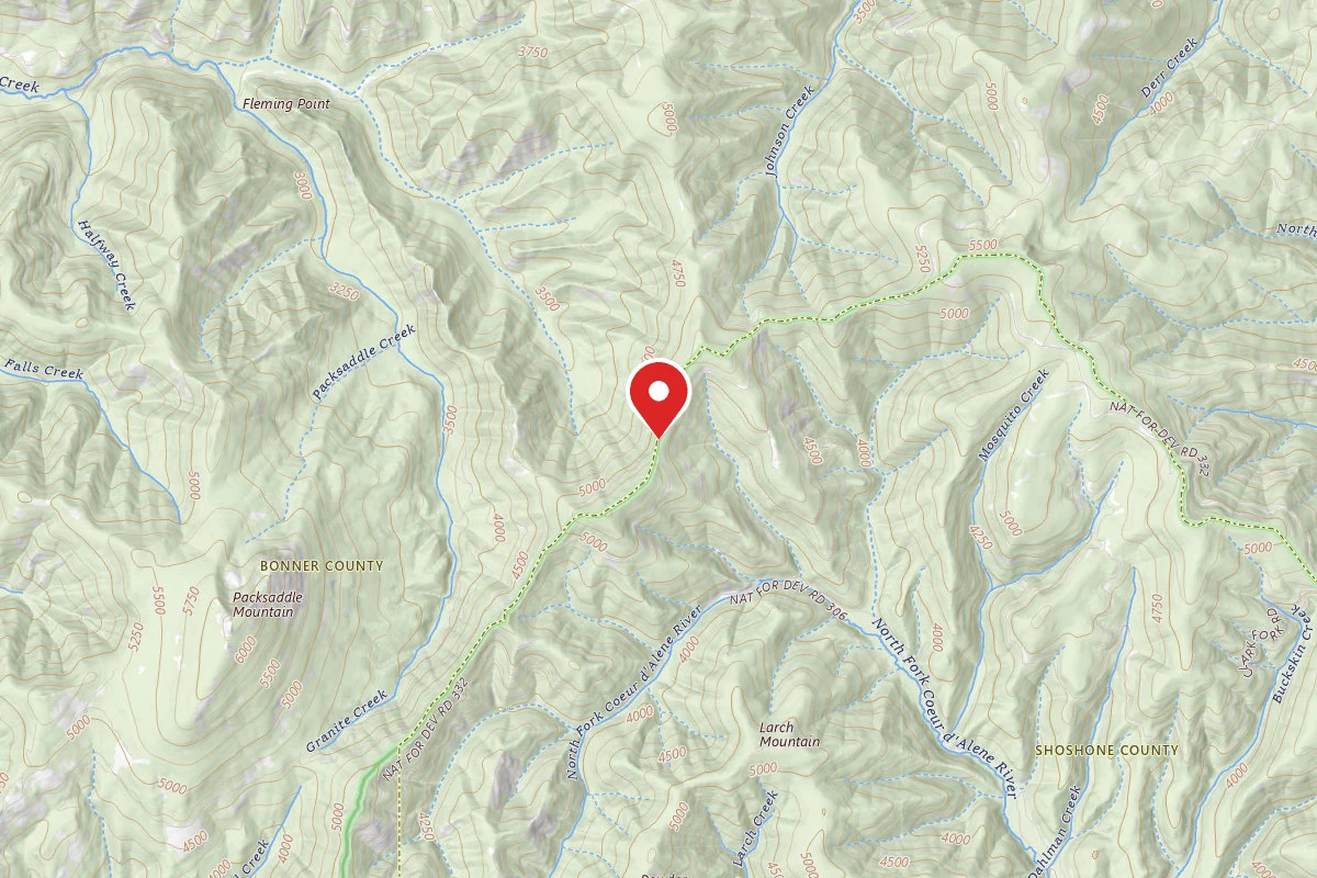 Idaho Panhandle Dispersed Campsite MM 26.5B