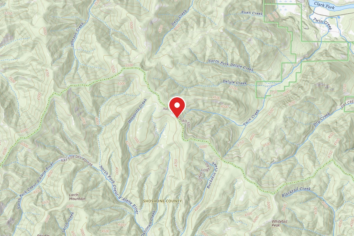 Idaho Panhandle Dispersed Campsite MM 32; FP DISP SITE #266