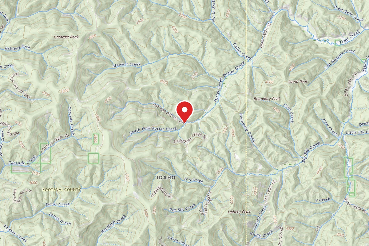Idaho Panhandle Dispersed Campsite MM 14.7 F.P. DISP SITE #217