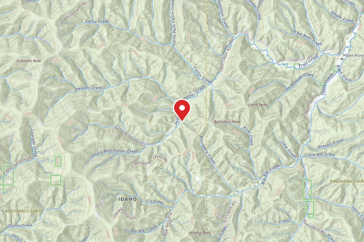 Idaho Panhandle Dispersed Campsite MM 16 F.P. DISP SITE #215