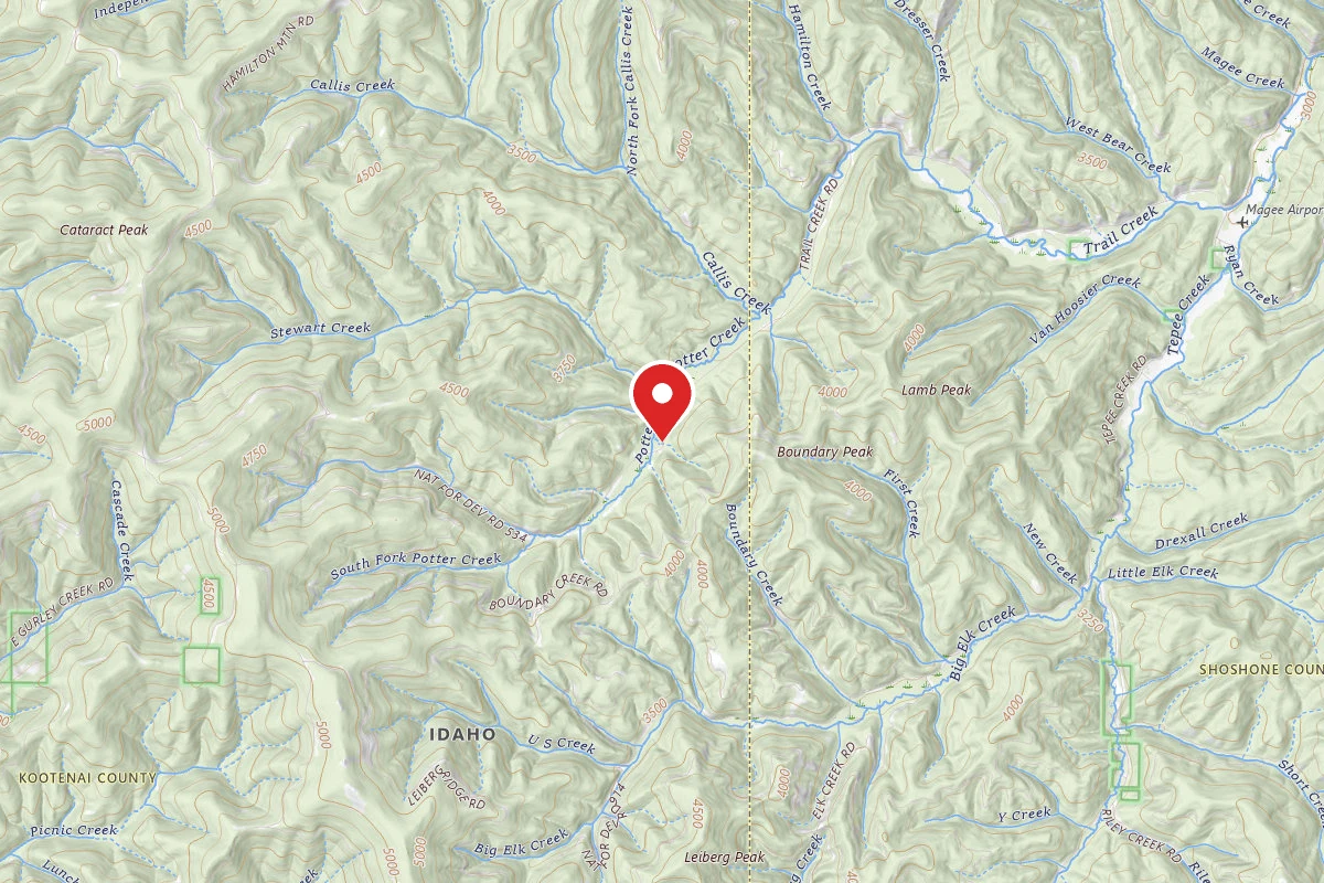 Idaho Panhandle Dispersed Campsite MM 16 F.P. DISP SITE #214