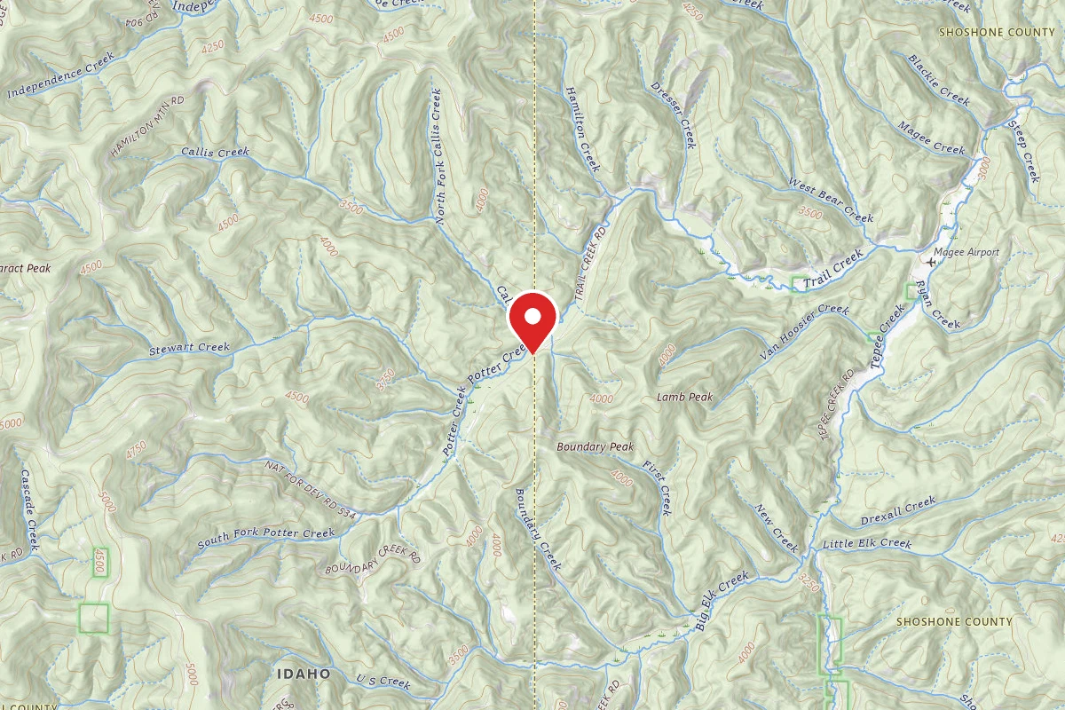 Idaho Panhandle Dispersed Campsite MM 17.1 F.P. DISP SITE #212