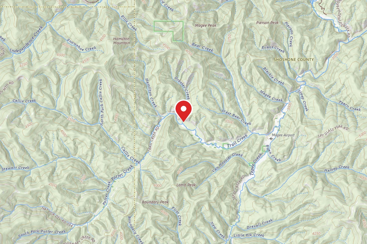 Idaho Panhandle Dispersed Campsite MM 19.7 F.P. DISP SITE #208