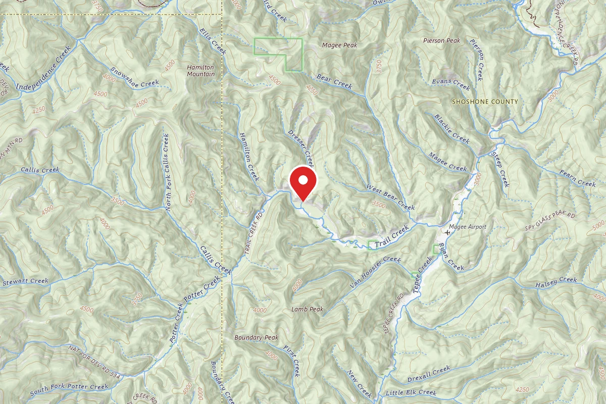 Idaho Panhandle Dispersed Campsite MM 19.7