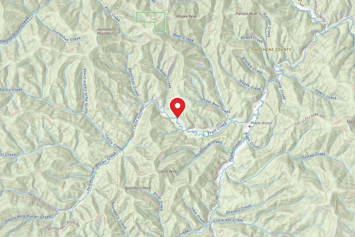 Idaho Panhandle Dispersed Campsite MM 20 F.P. DISP SITE #207