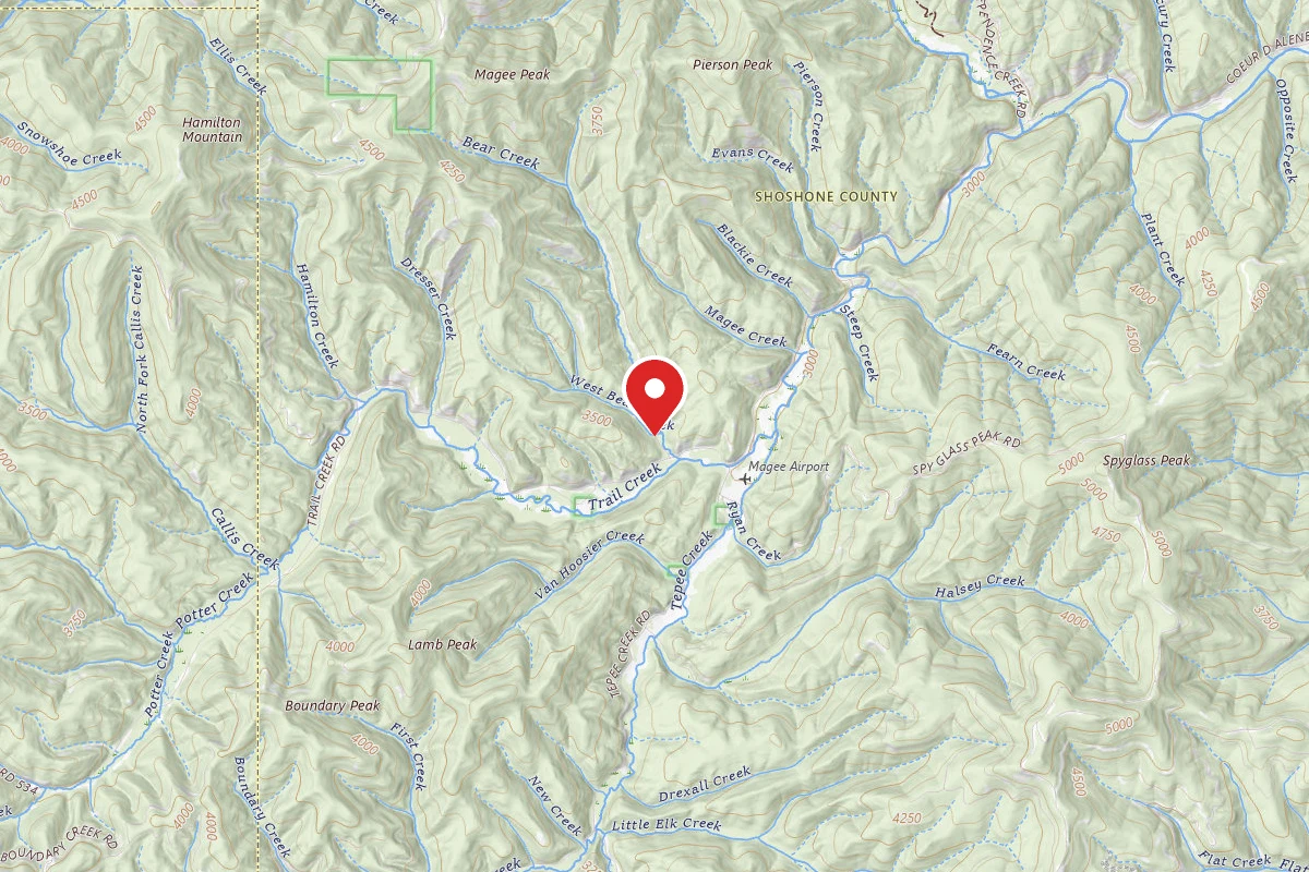 Idaho Panhandle Dispersed Campsite MM 21.8 F.P. DISP SITE #205A