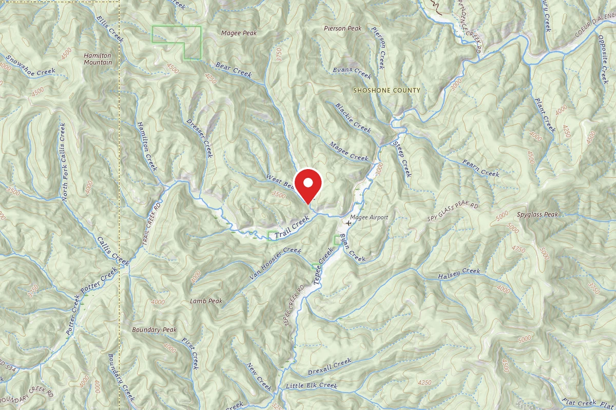 Idaho Panhandle Dispersed Campsite MM 21.8 F.P. DISP SITE #205C