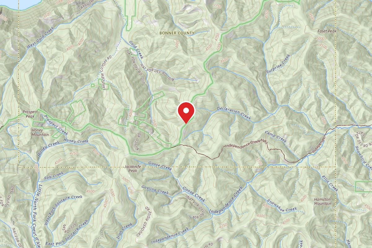 Idaho Panhandle Dispersed Campsite MM 12.6, FP DISP SITE #285