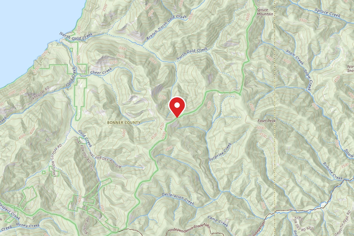 Idaho Panhandle Dispersed Campsite MM 15.7, FP DISP SITE #280