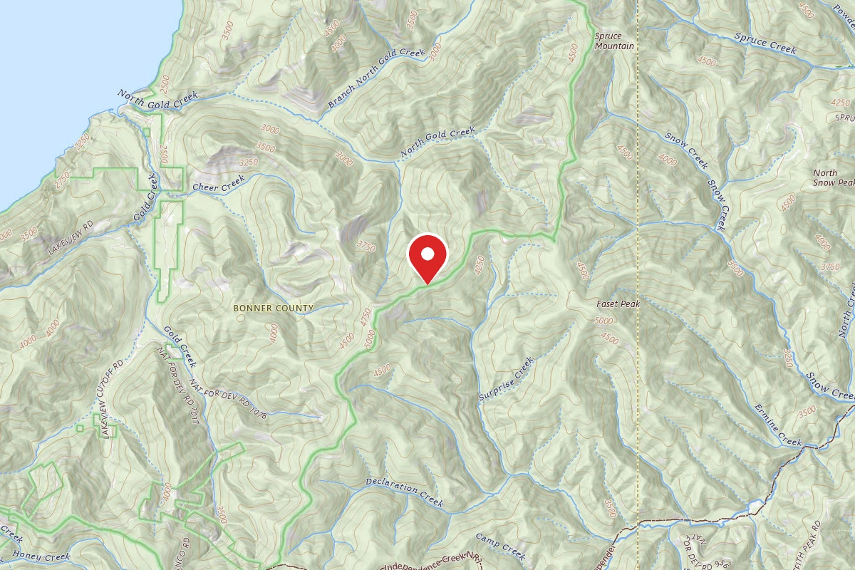 Idaho Panhandle Dispersed Campsite MM 16.1, FP DISP SITE #279
