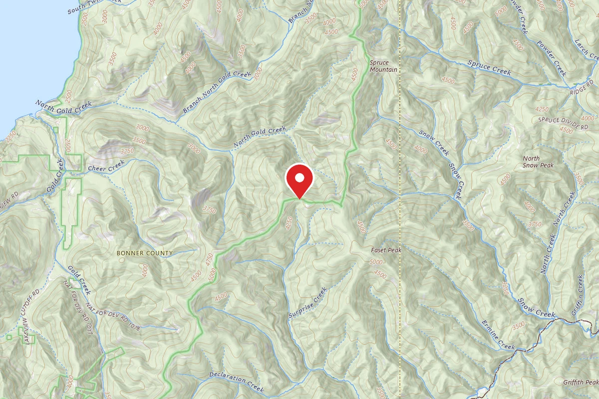 Idaho Panhandle Dispersed Campsite MM 17