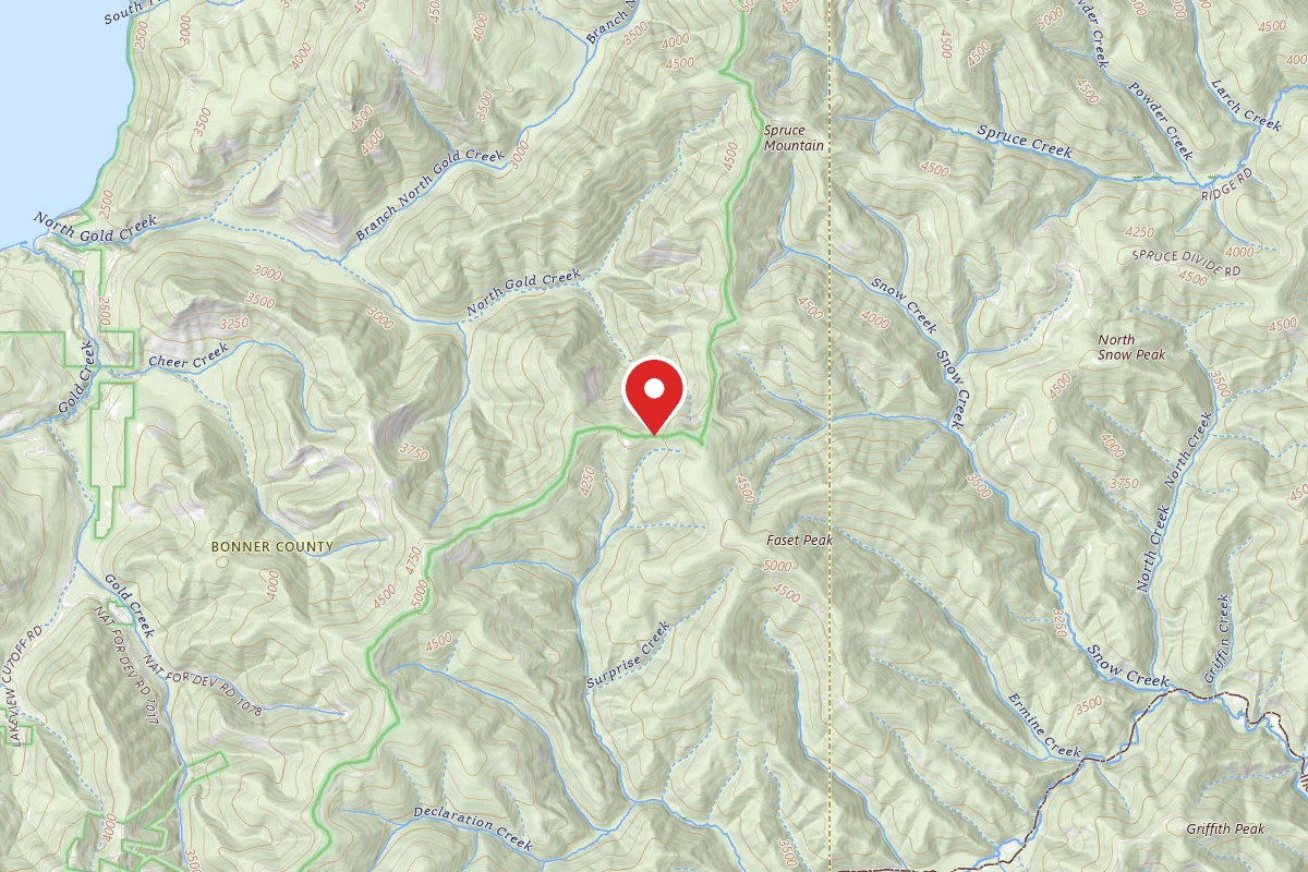 Idaho Panhandle Dispersed Campsite MM 17.4, FP DISP SITE #277
