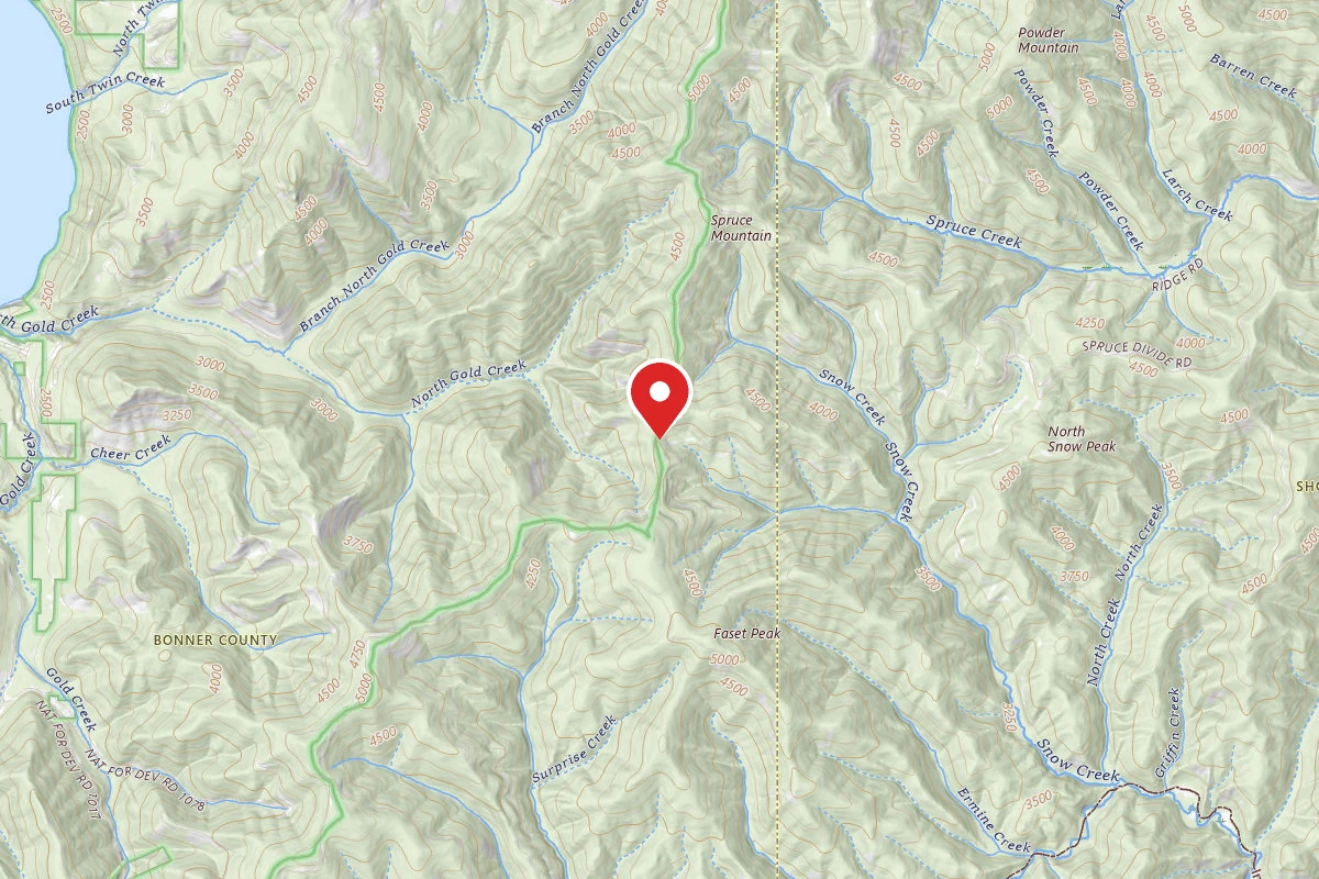 Idaho Panhandle Dispersed Campsite MM 18.4