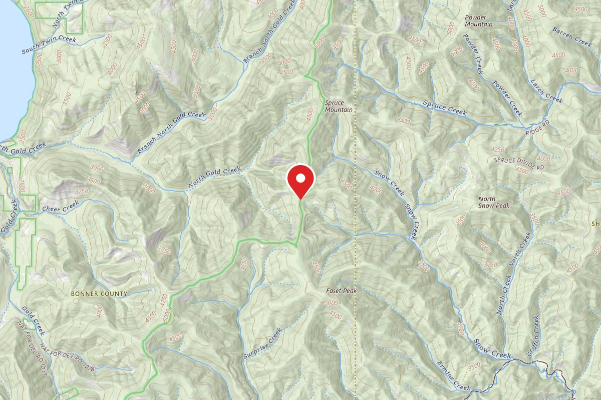 Idaho Panhandle Dispersed Campsite MM 18.4B