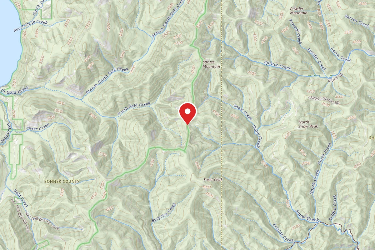 Idaho Panhandle Dispersed Campsite MM 18.3