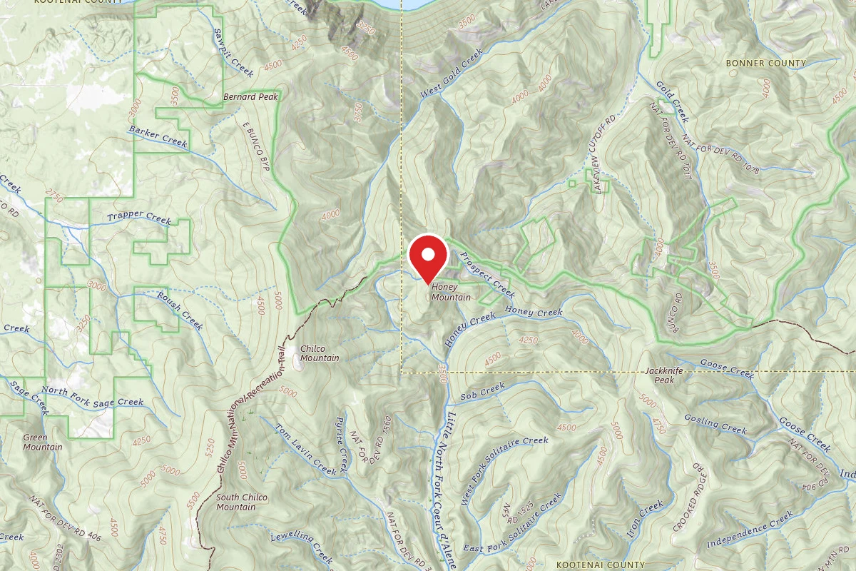 Idaho Panhandle Dispersed Campsite FIRE PREV. DISP SITE #291