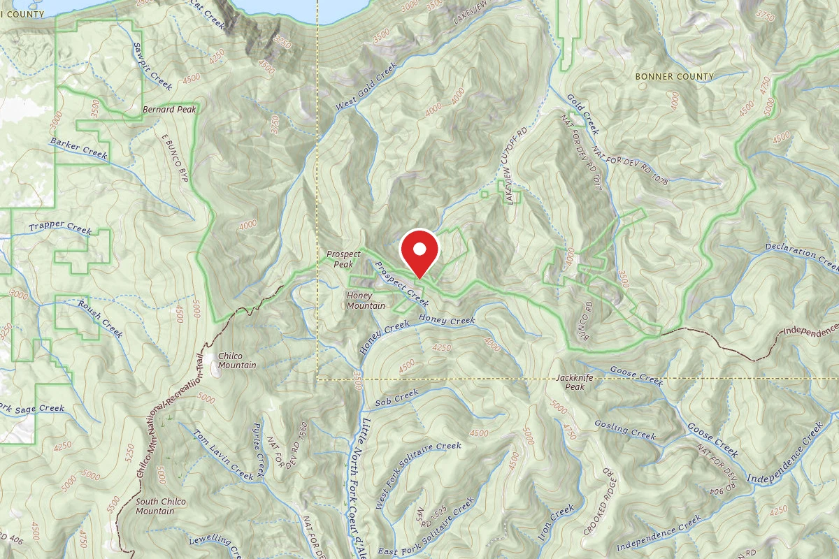 Idaho Panhandle Dispersed Campsite FIRE PREV. DISP SITE #290