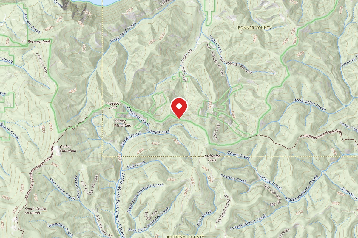 Idaho Panhandle Dispersed Campsite FIRE PREV. DISP SITE #289