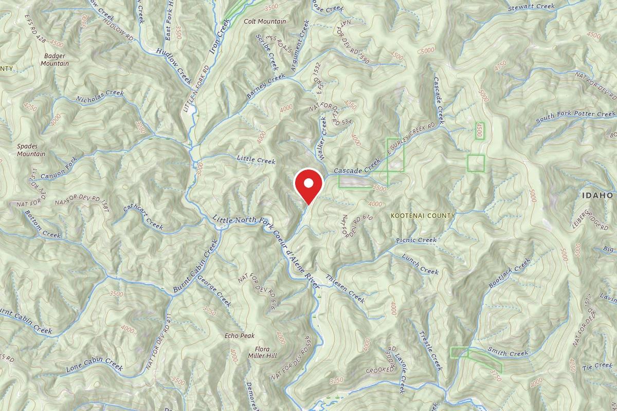 Idaho Panhandle Dispersed Campsite F.P. DISP. SITE #58C