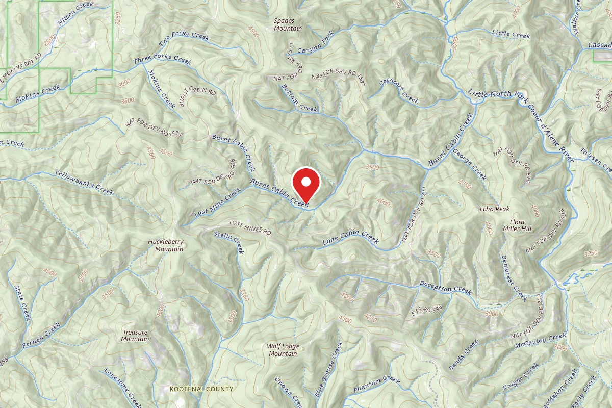 Idaho Panhandle Dispersed Campsite MM 17