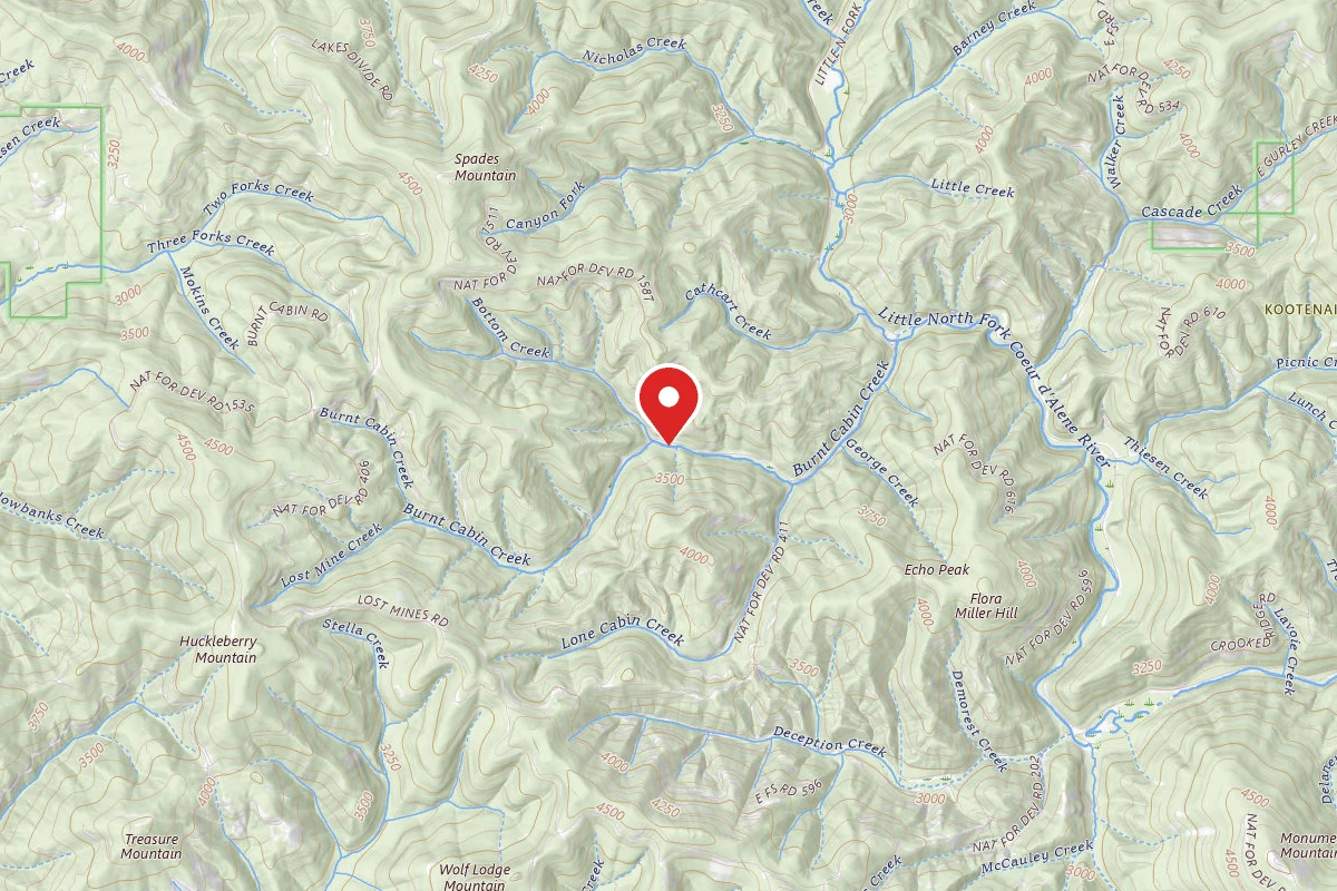 Idaho Panhandle Dispersed Campsite MM 18.5 F.P. DISP SITE #71A