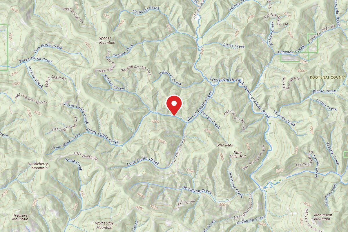 Idaho Panhandle Dispersed Campsite MM 19.1