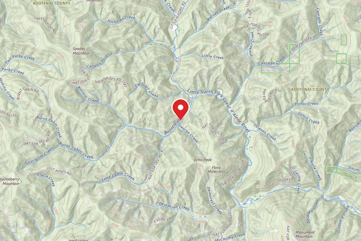 Idaho Panhandle Dispersed Campsite MM 20.1 F.P. DISP SITE #68
