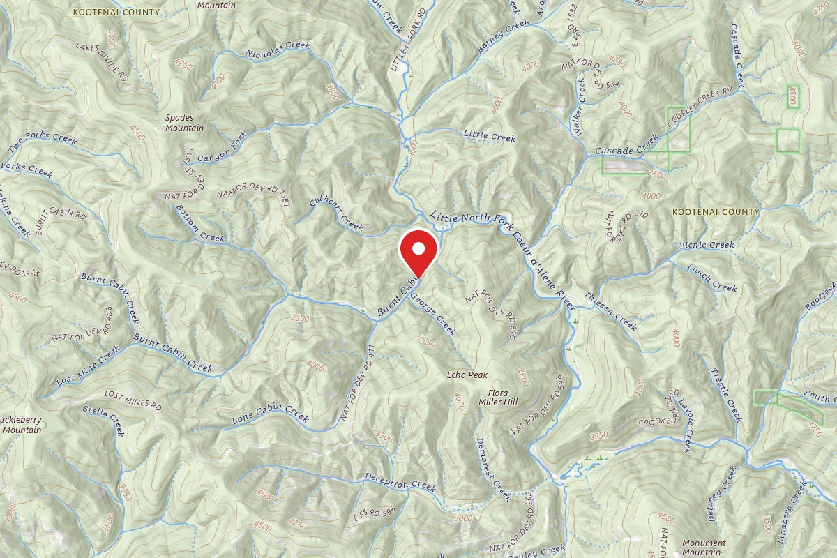 Idaho Panhandle Dispersed Campsite MM 20.2 F.P. DISP SITE #67