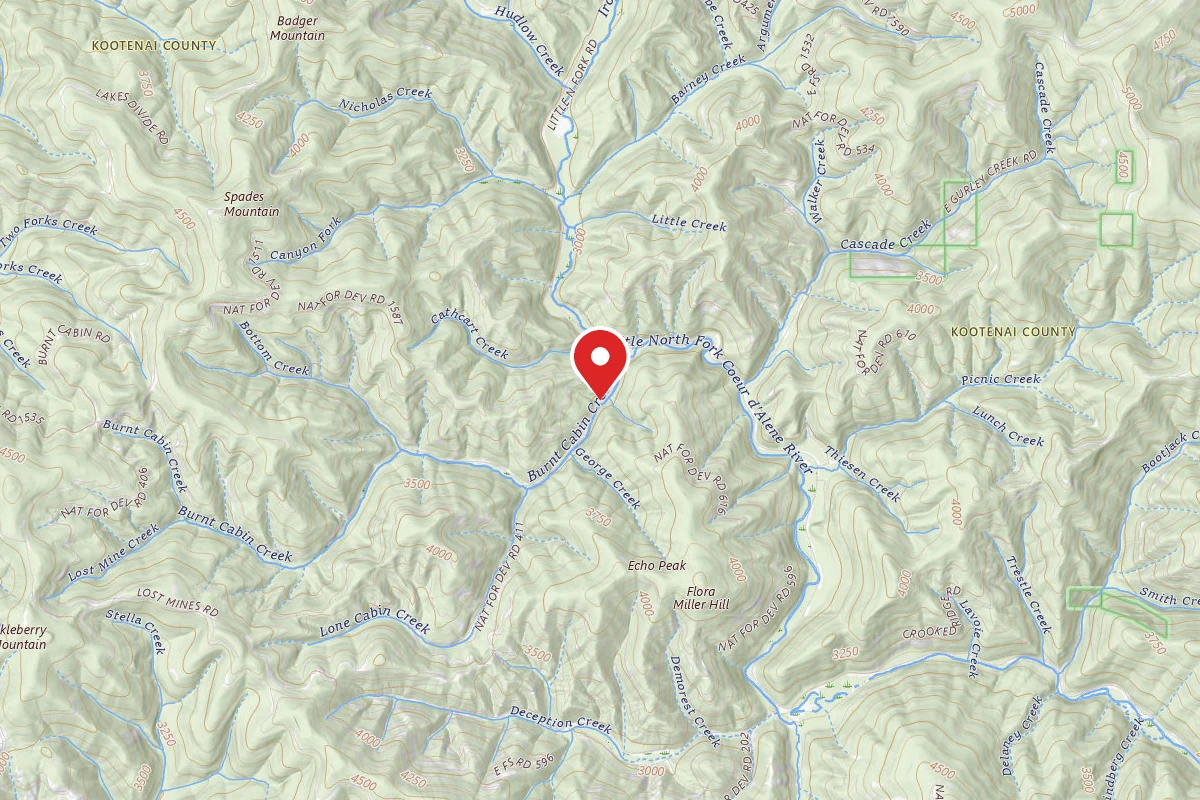 Idaho Panhandle Dispersed Campsite MM 20.4 F.P. DISP SITE #66