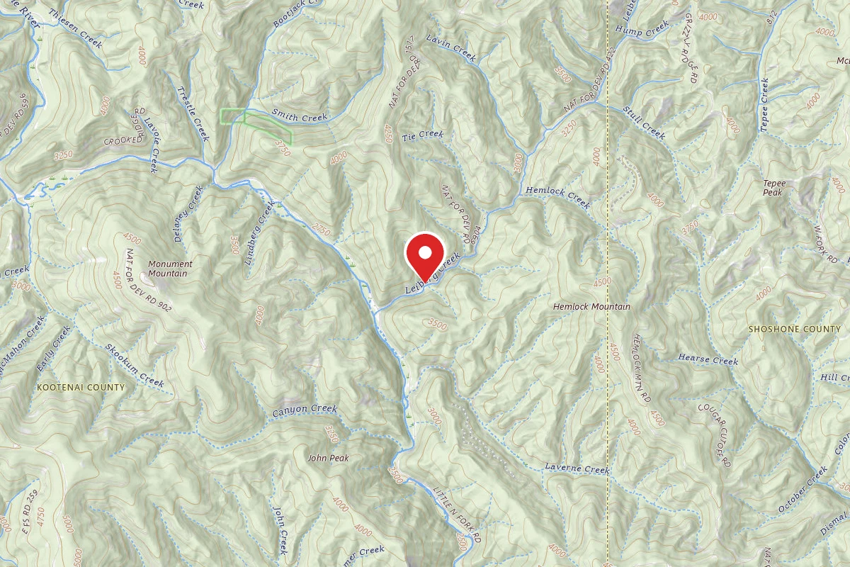 Idaho Panhandle Dispersed Campsite MM 0.6