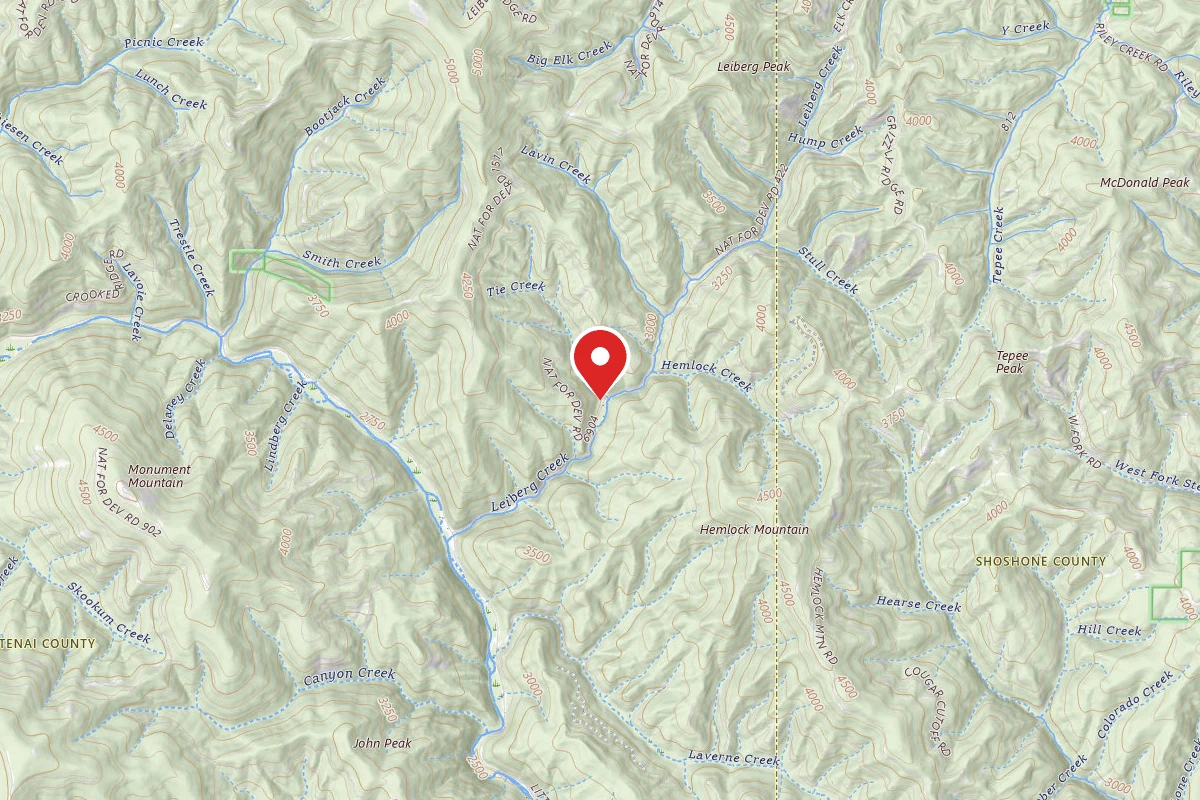 Idaho Panhandle Dispersed Campsite MM 1.8A