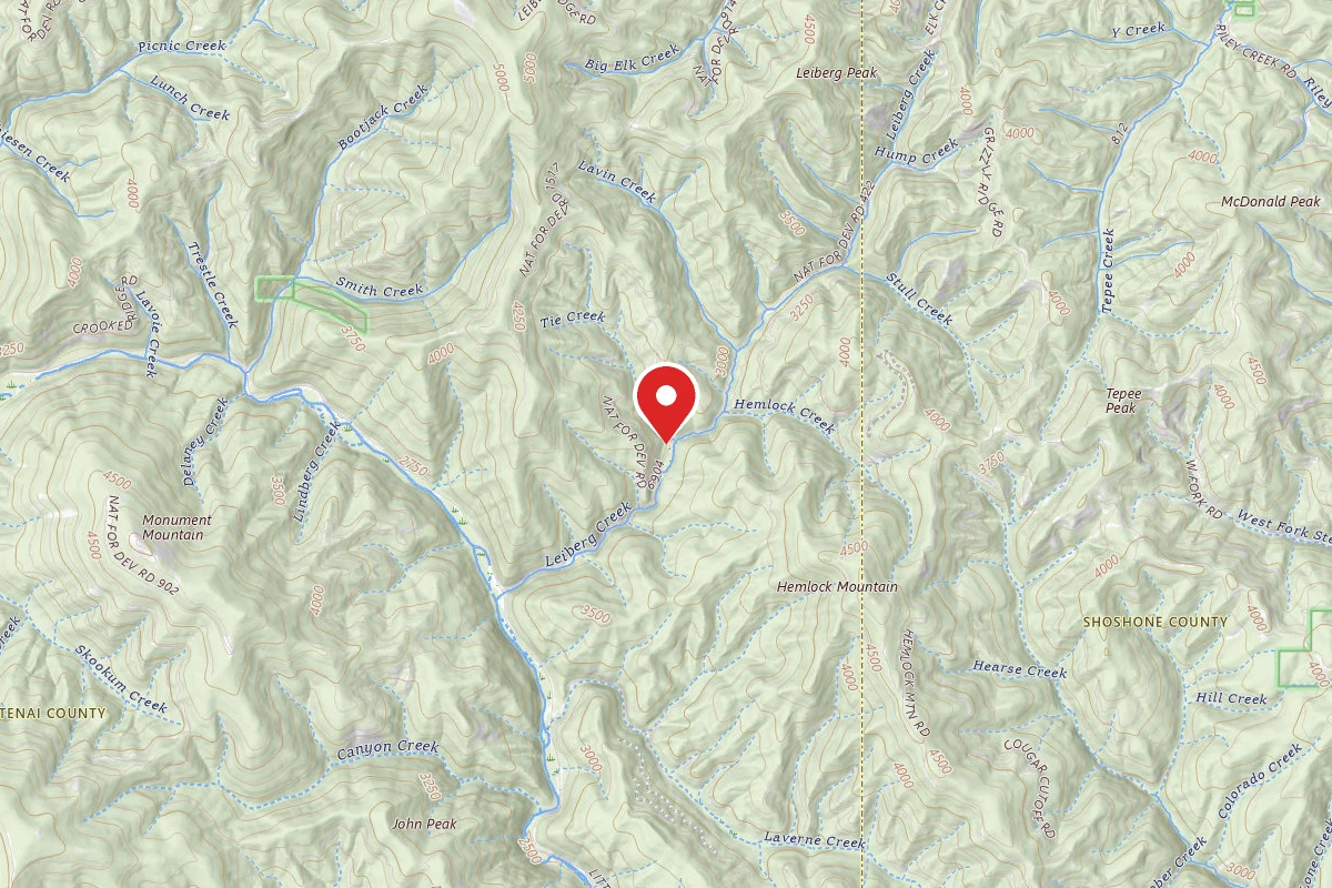 Idaho Panhandle Dispersed Campsite MM 1.8B