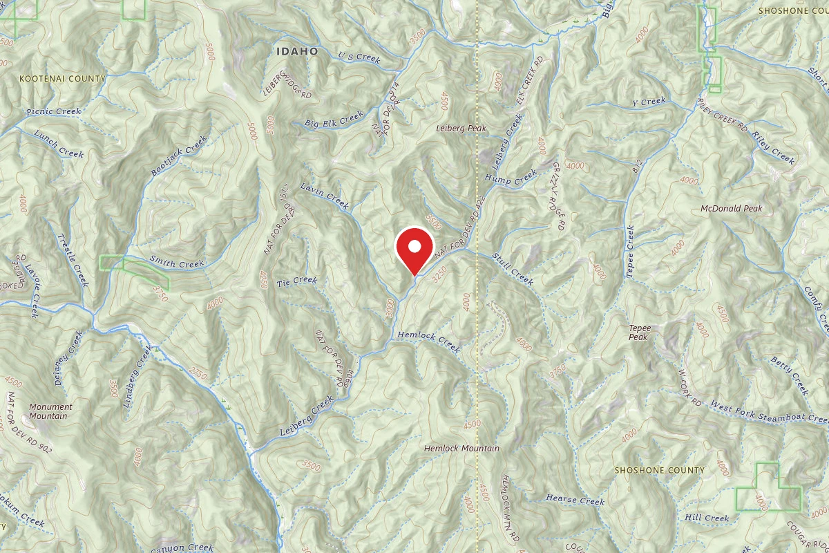 Idaho Panhandle Dispersed Campsite MM 3.2