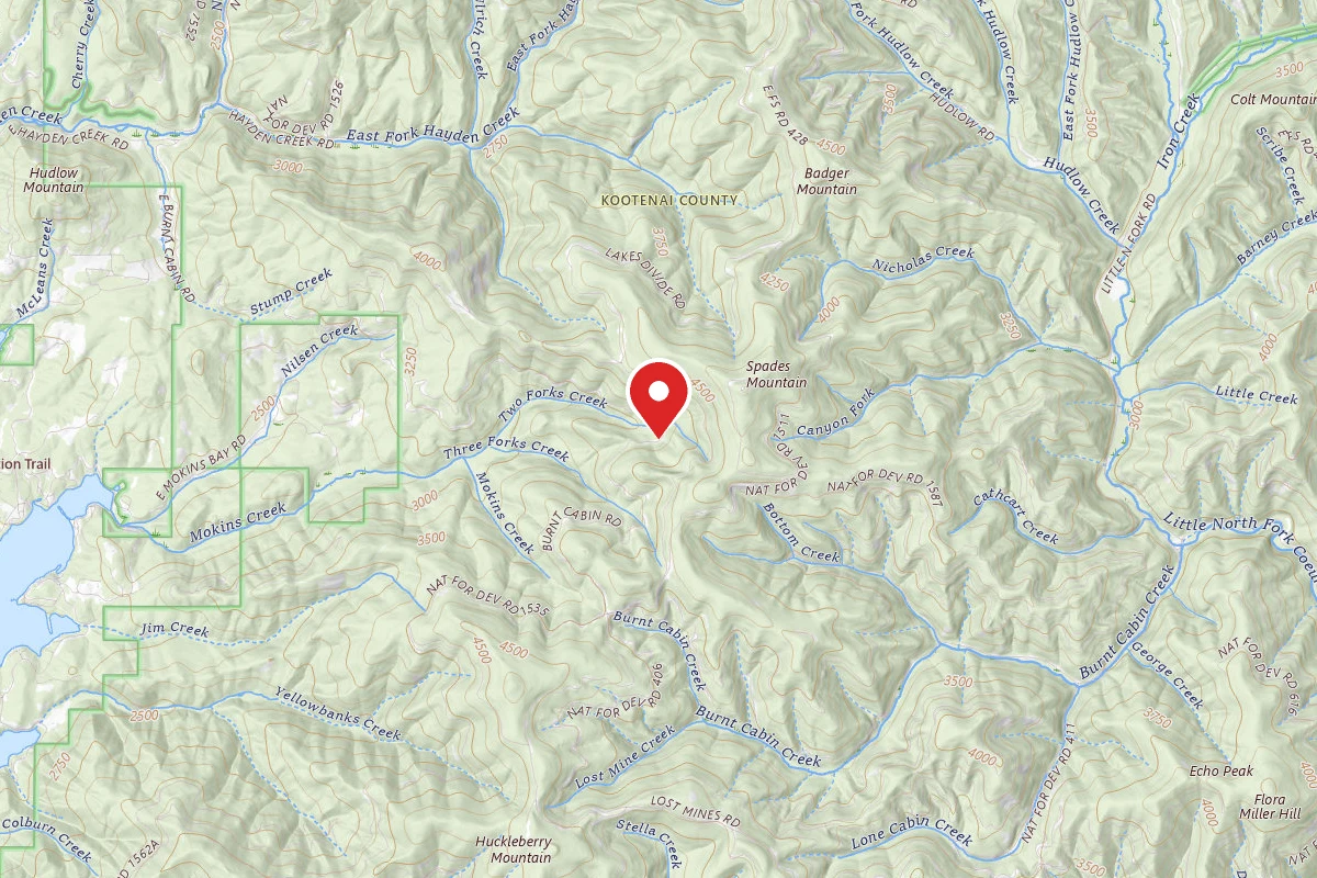 Idaho Panhandle Dispersed Campsite MM 11.1