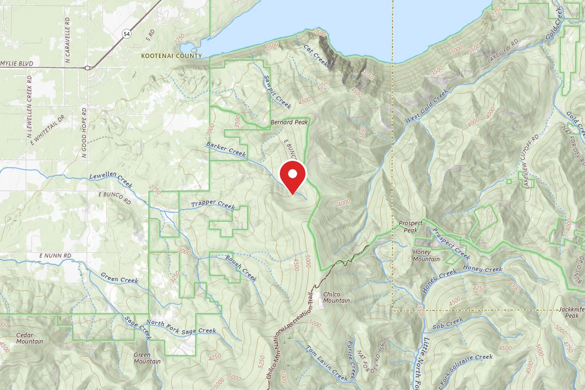 Idaho Panhandle Dispersed Campsite MM 3.1