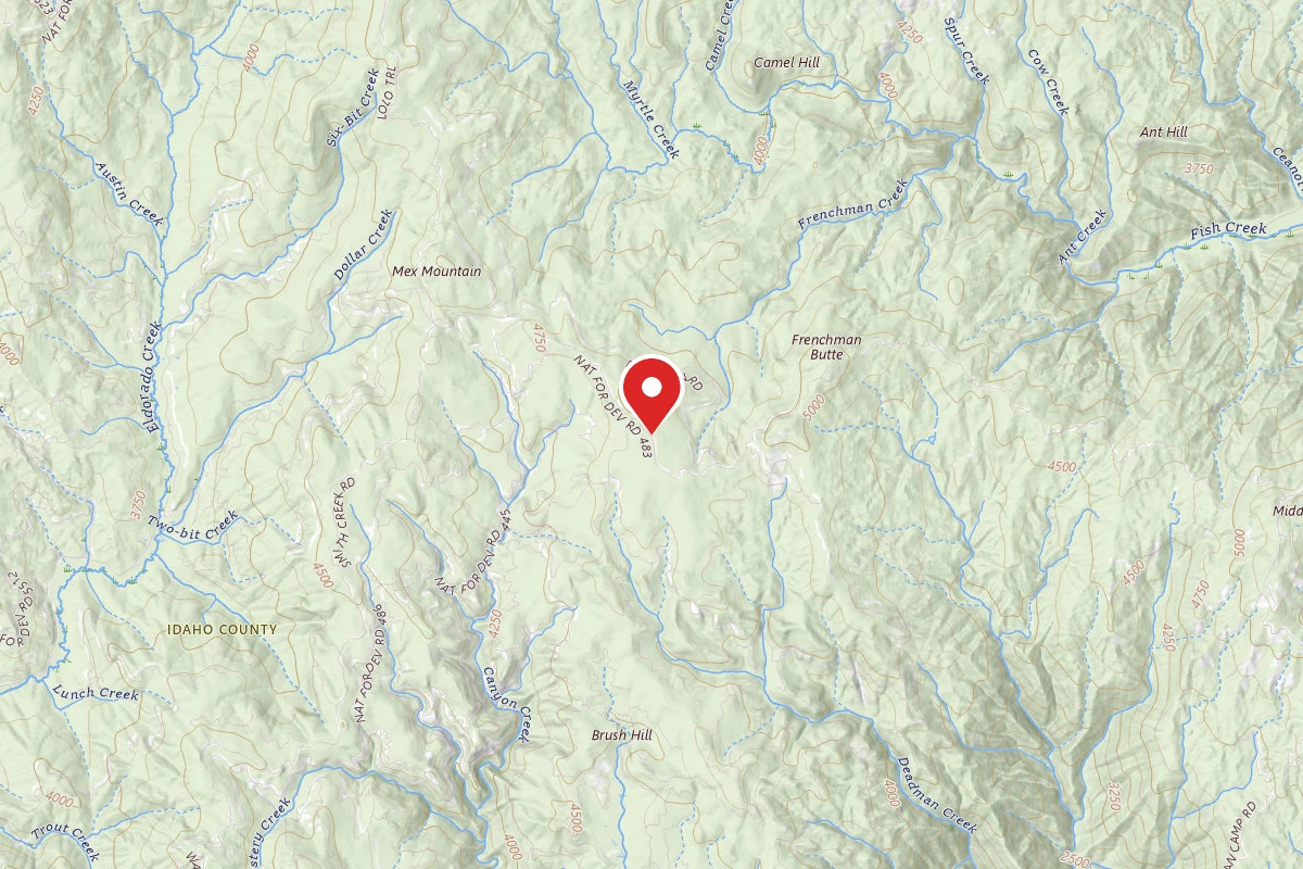 Nez Perce-Clearwater Dispersed Campsite 483RD-103