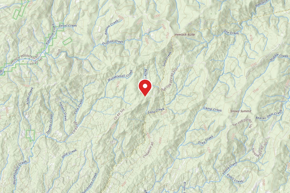 Nez Perce-Clearwater Dispersed Campsite 535RD-900