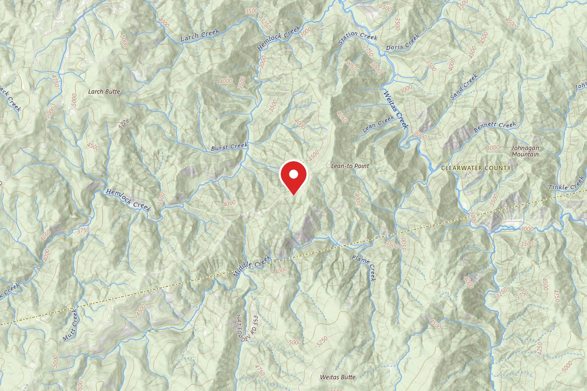 Nez Perce-Clearwater Dispersed Campsite 555RD-102