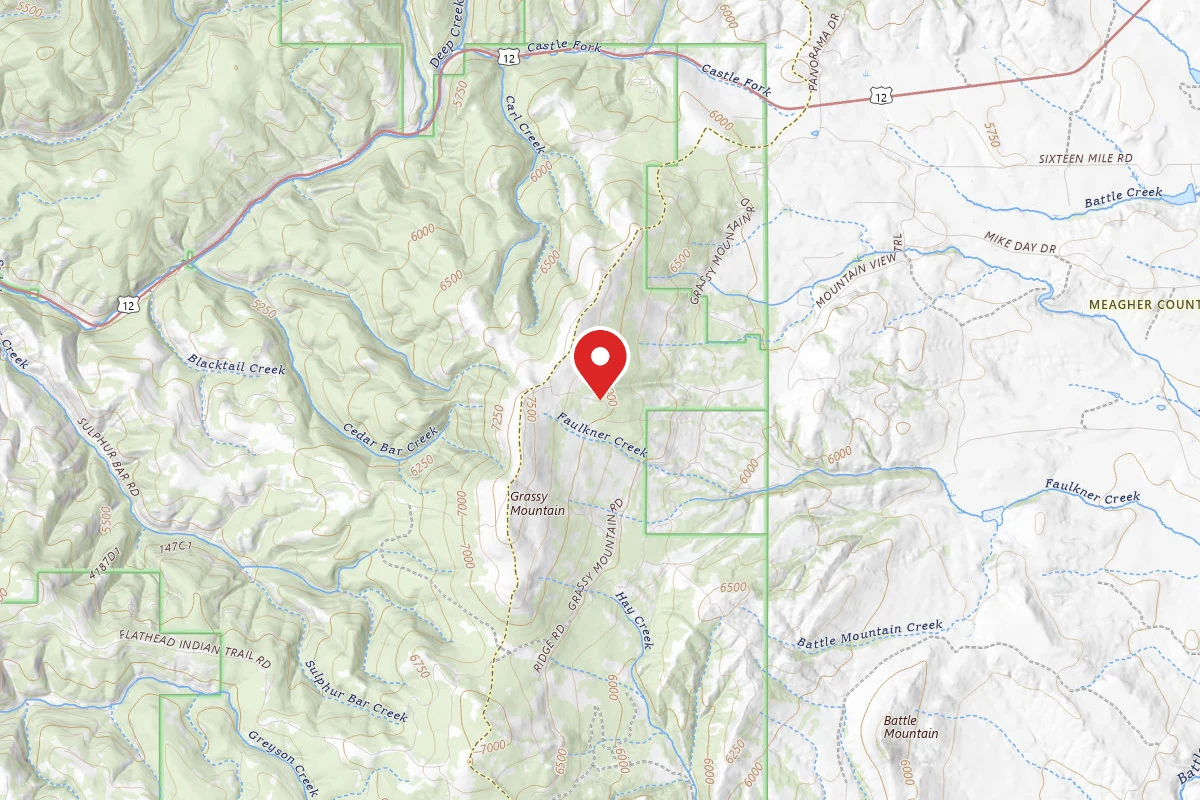 Helena-Lewis and Clark Dispersed Campsite GRASSY MTH RD 583B1 007