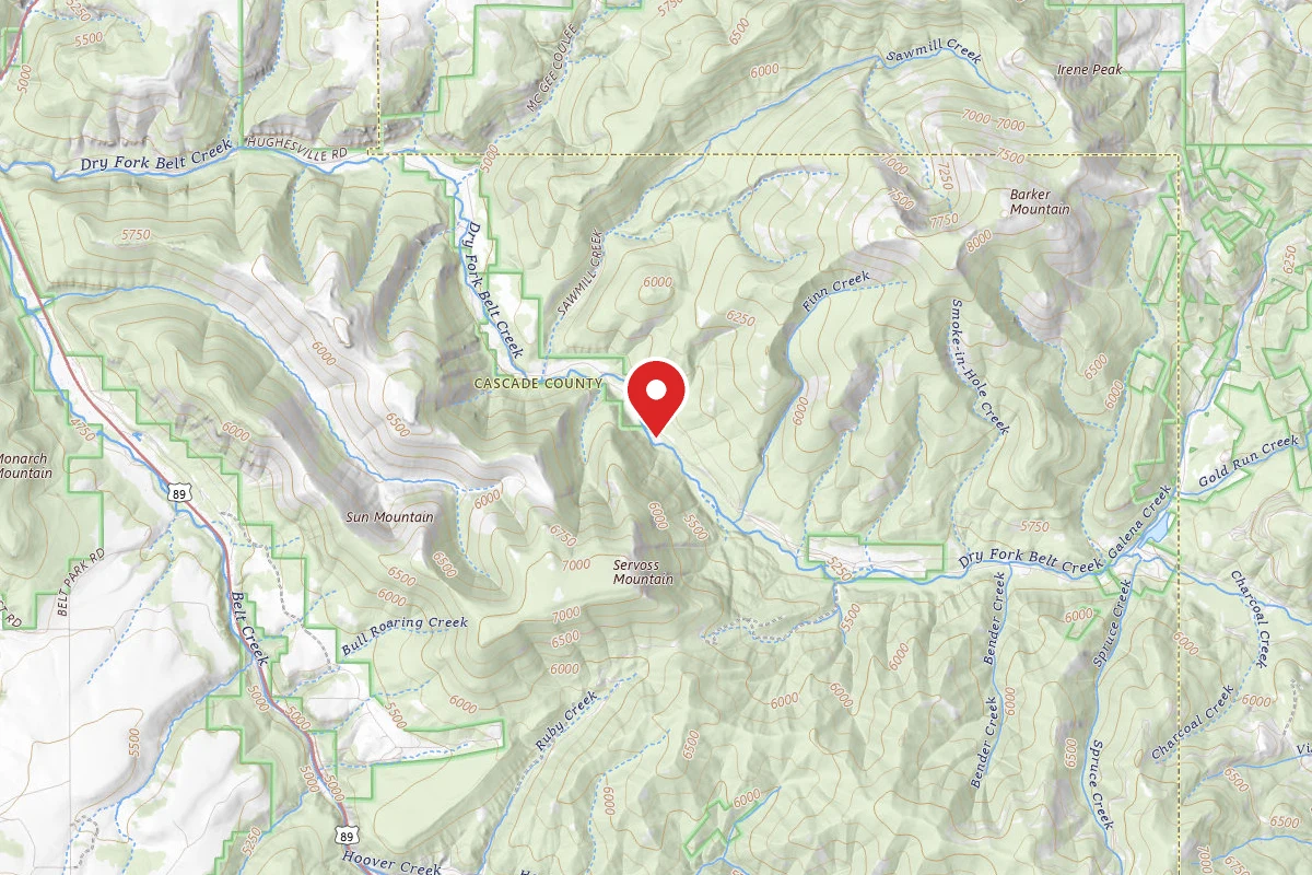 Helena-Lewis and Clark Dispersed Campsite DRY FORK RD 120-106B