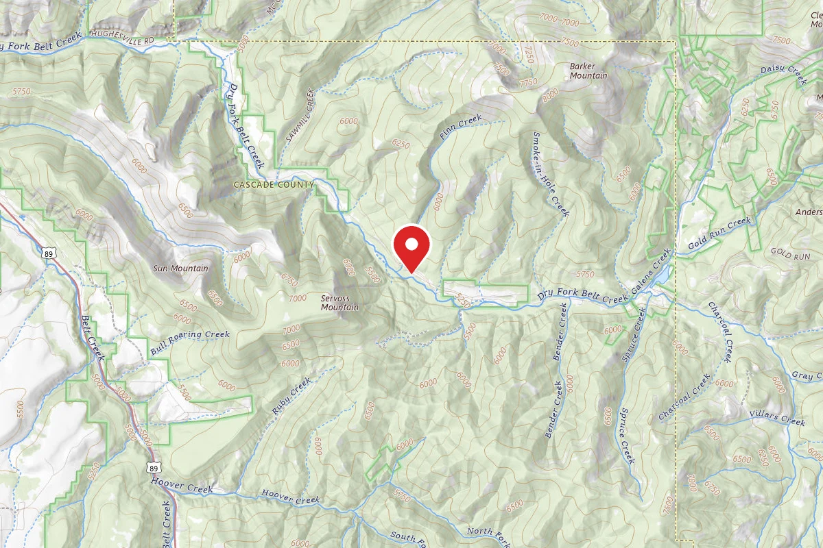 Helena-Lewis and Clark Dispersed Campsite DRY FORK RD 120-109