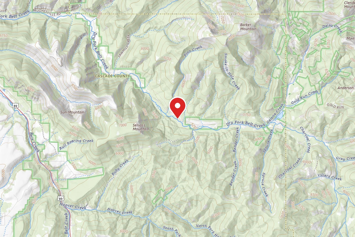 Helena-Lewis and Clark Dispersed Campsite DRY FORK RD 120-110