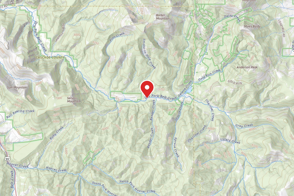 Helena-Lewis and Clark Dispersed Campsite DRY FORK RD 120-112